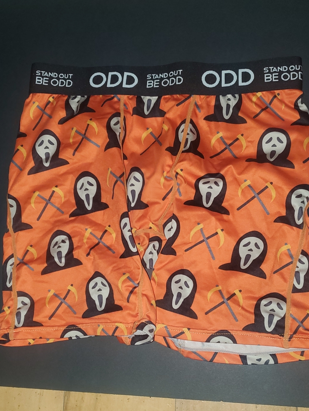 Boys' Orange Halloween Graphic Boxer Briefs